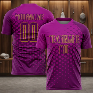 Maillot de football rose vif de haute qualité, best-seller, nouvelle arrivée, maillot de football de France avec nom personnalisé imprimé, uniforme d'équipe - Product Image 3