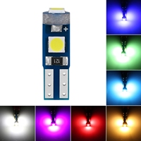 Bombilla LED T5 3SMD 3030 para Interior de coche, luces LED DC12V, Base de cuña, tablero, instrumento, indicador de aire acondicionado, piezas de luz