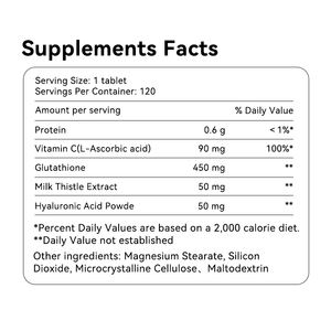 Capsules de collagène de glutathion à haute résistance, vitamine <span class=keywords><strong>C</strong></span> |   Complément alimentaire éclaircissant et anti-âge pour adultes, OEM/ODM - Product Image 2