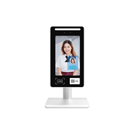 Système de contrôle d'accès par reconnaissance faciale, code QR et carte RFID avec terminal intelligent 8 pouces, barrière pivotante pour piétons