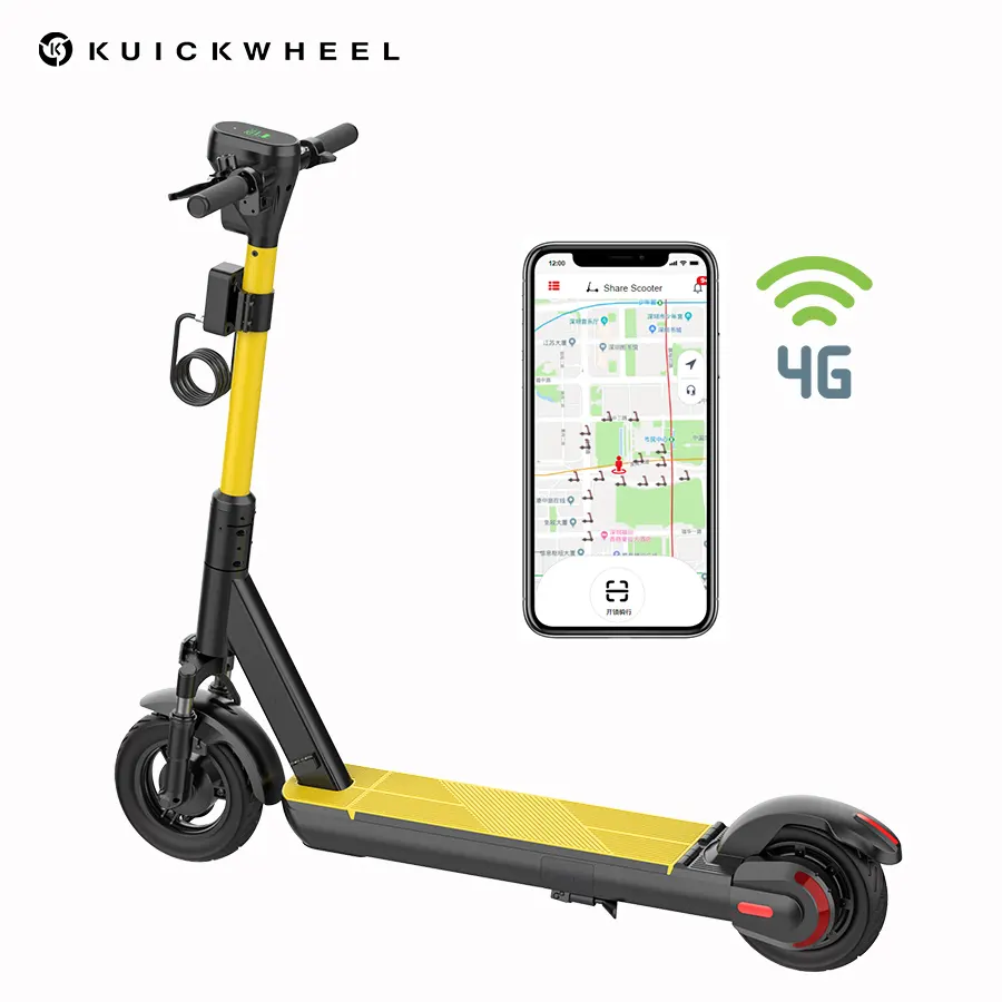 2024 Kuickwheel SUPER S Novo Compartilhamento/Aluguer Scooter Elétrico com GPS Swappable Bateria IPX7 À Prova D' Água