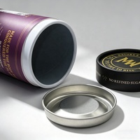 Emballage en tube de carton hermétique avec doublure en aluminium de qualité alimentaire, logo personnalisé, pour capsules d'huile de poisson, complément alimentaire