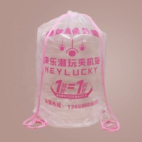 Sac à dos imperméable en PE en promotion, sac de sport à cordon personnalisable avec logo pour machine à griffes à poupées, produit en plastique de qualité