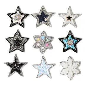 hot rhinestone adhesive stickers ironing cloth stickers star patch for diy clothing shoes bags clothes