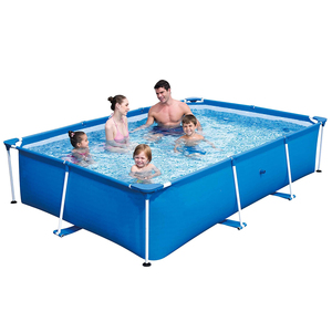 <span class=keywords><strong>Piscine</strong></span> hors sol <span class=keywords><strong>pour</strong></span> enfants et adultes, <span class=keywords><strong>piscine</strong></span> extérieure rectangulaire à cadre métallique <span class=keywords><strong>pour</strong></span> la famille dans le jardin, la pelouse - Product Image 1