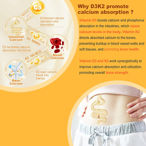 WXW-Suplemento natural de gomitas de vitamina D3K2, veganas sin azúcar, en forma de caramelo para adultos, excluyendo mujeres embarazadas y recién nacidos - Product Image 4