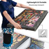 Table de Puzzle Portable Inclinable en Feutre pour 1000-2000 Pièces avec Surface Antidérapante