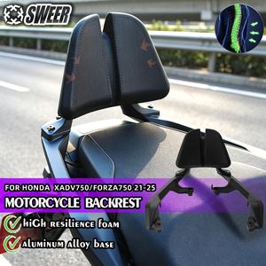 Respaldo para Motocicleta HONDA XADV750 <span class=keywords><strong>FORZA750</strong></span>, Marco de Aleación de Aluminio y Cojín de Cuero PU, Especial para NSS750 2021-2025 - Product Image 2