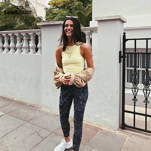 Corpo Feminino Em Branco Eco Friendly Desgaste Da Aptidão Ginásio Leggings de Malha Reflexiva Glow In The Dark Grey Personalizado Calças de Yoga - Product Image 6