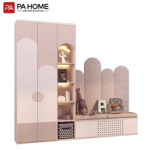 Armadio Semplice Personalizzato PA di Piccole Dimensioni a Due Ante Rosa per Camera dei Bambini, Design per Guardaroba - Product Image 1