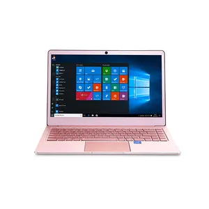 Laptop Ramping Aluminium 14.1 "Intel Celeron N4120 Quad Core RAM 8GB SSD 256GB 1920*1080 Netbook Warna Silver Pink