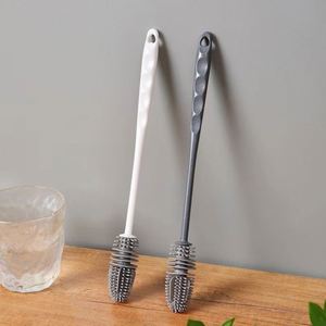 28cm Long Plastic Handle Water Cup <b>Cleaning</b> <b>Brush</b> Optimal Artifact Designed <b>for</b> Milk Bottle Thermos Cup Decontamination Baby - Product Image 2