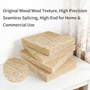 Panneau acoustique en <span class=keywords><strong>laine</strong></span> <span class=keywords><strong>de</strong></span> <span class=keywords><strong>bois</strong></span> au design moderne pour la décoration <span class=keywords><strong>de</strong></span> plafonds muraux intérieurs insonorisés - Product Image 3