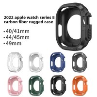 Nueva Funda Protectora para Reloj con Diseño de Fibra de Carbono, TPU, Antigolpes, Antiarañazos, Compatible con Apple Watch Ultra 49mm Series 7 8, Directo de Fábrica