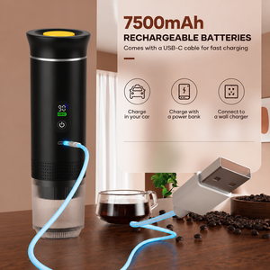 เครื่องชงกาแฟพกพาไฟฟ้าแบบมือถือรุ่นอัปเกรด OEM/ODM พร้อมโลโก้สั่งทำพิเศษ พร้อมขาตั้งและกระเป๋าสำหรับพกพา เหมาะสำหรับการเดินป่า ตกปลา ทำกิจกรรมกลางแจ้ง - Product Image 6