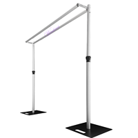Support de toile de fond Wintina en aluminium de haute qualité, robuste et écologique, kit de tringle réglable pour mariages, fêtes et événements