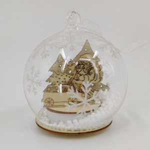 <span class=keywords><strong>Boule</strong></span> <span class=keywords><strong>de</strong></span> verre en résine créatif 8 9 10 12 15 cm, décoration <span class=keywords><strong>de</strong></span> noël, vide, <span class=keywords><strong>blanc</strong></span>, sphère ventilée, scène <span class=keywords><strong>de</strong></span> verre suspendue - Product Image 2