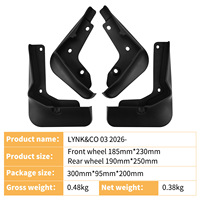 4 Pièces Garde-boue Étanche de Haute Qualité pour Geely LYNK CO 03 2026 Anti-chute Protection Anti-éclaboussures pour Voiture