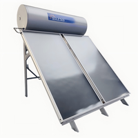 Chauffe-eau solaire à plaque plate 200L en acier inoxydable 316L, pressurisé, pour extérieur, garage, usage domestique, durable, économe en énergie, idéal pour les zones côtières