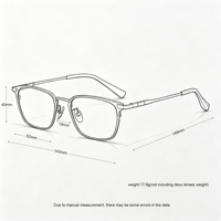 Monture de lunettes carrée en titane pour homme, légère, pour affaires, avec branches antidérapantes, pour verres correcteurs