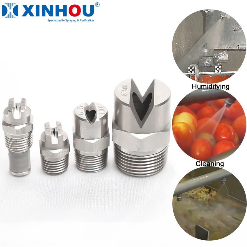 HU Stainless Steel Industrial water spray vee jet flat fan nozzle