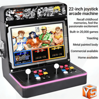 ZDYS Pandora Grande borne d'arcade tout-en-un à monnayeur, avec jeux de basketball de rue et de boxe, à joystick, de table, Moonlight Box, rétro, en métal, version anglaise