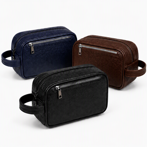 <span class=keywords><strong>Sac</strong></span> à main en PU pour <span class=keywords><strong>homme</strong></span> avec logo personnalisé, grande capacité, léger, résistant à l'usure, <span class=keywords><strong>sac</strong></span> de toilette de <span class=keywords><strong>luxe</strong></span>, vente en gros - Product Image 2