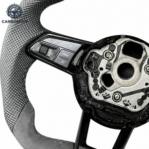 พวงมาลัยหนัง Nappa สำหรับรถยนต์ Audi TT TTS TTMK2 TTMK3 R8 RS S3 S8 A3 A4 A5 A6 A6L A7 Q3 Q2 Q6 Q7 Q8 อุปกรณ์ตกแต่งรถยนต์ - Product Image 4
