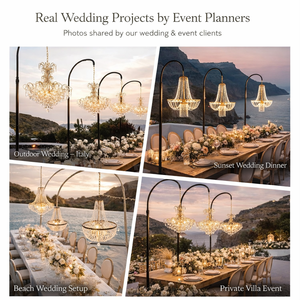 <span class=keywords><strong>Lampadario</strong></span> Nordico Minimalista Creativo <span class=keywords><strong>per</strong></span> Decorazioni Matrimoniali all'Aperto, Lampade a Sospensione e da Terra in Cristallo LED - Product Image 3