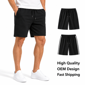 Hot Sell Street Wear Custom Logo with Side Stripe Heavyweight French Terry Cotton Oversized Loose Fit Men High Street Shorts - Product Image 3