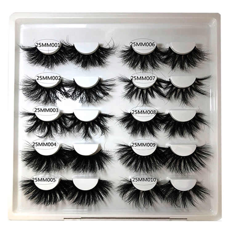 25 мм 001-010 Роскошные норковые ресницы 25 мм оптом ресницы 3d норковые wispy ресницы ручной работы полные полоски ресниц