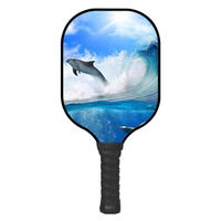 Fournisseur de premier plan : Équipement de pickleball en bois coloré, revêtement rose et bleu, poignée absorbante, pour les sports de plein air