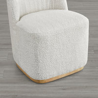 Chaise de salle à manger moderne en bois rembourrée avec design résistant à l'eau et aux taches, roulettes à glissement facile, écologique, ensemble de 2 pièces