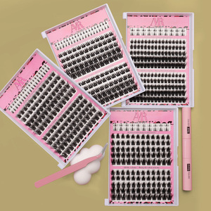 Nhãn hiệu riêng mỏng ban nhạc phân khúc 3D Fluffy hiệu ứng cá nhân lông mi cụm Kit mắt lông mi cụm Nhà cung cấp - Product Image 2