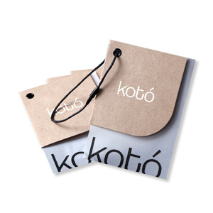 Custom Printed Logo Eco-Friendly Customized Special Shape Middle Folded Kraft Paper Semi-Transparent Hangtag Set Eyelet <strong>Tags</strong> - Product Image 4