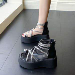 Sandalias de Vestir Retro para Mujer, Estilo Coreano, con Plataforma Pequeña y Gruesa, Súper Populares para el Verano 2025, Modelo 26 - Product Image 1