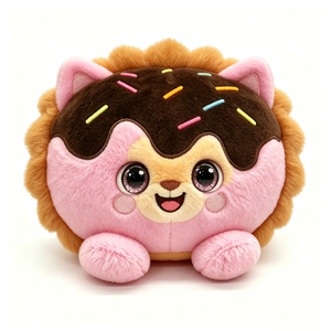 Peluche donut personnalisée, peluche donut lion, peluche alimentaire, animal en peluche donut, peluche alimentaire Chonky - Product Image 3