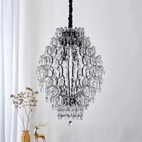 Lustre suspendu moderne en cristal doré pour salle à manger, bar, hôtel, maison, restaurant, luminaire de plafond Raindrop Lighting