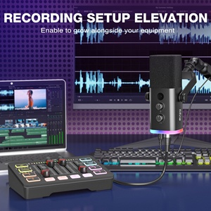ชุดอุปกรณ์พอดแคสต์ <span class=keywords><strong>FIFINE</strong></span> KS5 XLR พร้อมสาย SC3 การ์ดเสียงสำหรับบันทึกเสียงบนพีซี อินเทอร์เฟซเสียงสำหรับไลฟ์สตรีมมิ่ง ไมโครโฟนไดนามิกสำหรับเล่นเกม <span class=keywords><strong>AM8</strong></span> - Product Image 6