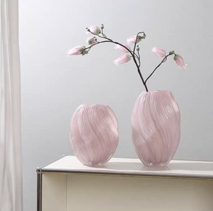 Hot Sale Cream Wind Glass <b>Vase</b> Pre-loved High-end Modern Minimalist Home Hydroponic Glass <b>Vase</b> - Product Image 5