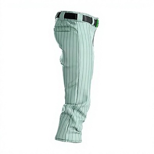 Conjunto de Uniforme de Béisbol para Hombre, Blanco con Detalles Verdes, Jersey de Manga Corta y Pantalones, Poliéster que Absorbe la Humedad, Tallas Grandes, Logotipo Frontal, Adulto - Product Image 3