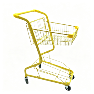 Chariot de courses de supermarché 340L robuste avec roues silencieuses et grand panier en fil métallique, kit pour usage commercial en magasin - Product Image 1