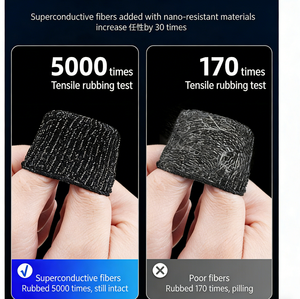 Fundas Protectoras para Dedos de Juego Personalizadas, Fundas Protectoras para Dedos de Fibra Plateada Profesional para Juegos de Teléfono Móvil Pubg <span class=keywords><strong>Freefire</strong></span> - Product Image 5
