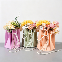 Sac d'emballage pour fleurs pliable, écologique et imperméable, vase en papier créatif pour bouquet frais, boîte cadeau, vente en gros pour fleuristes
