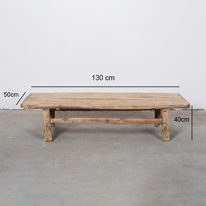 Bàn trà gỗ elm cổ điển Trung Quốc, kiểu dáng cổ xưa, sản phẩm tái tạo, đồ nội thất phòng khách phổ biến dùng trong nhà - Product Image 2