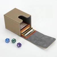 Boîte à cartes personnalisée pour jeux de société, cartes à collectionner Yugioh, TCG, boîte de rangement pour cartes en cuir