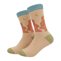 Chaussettes souples de haute qualité OEM, design personnalisé avec logo, chaussettes de mode pour femmes, chaussettes amusantes à motifs pour hommes