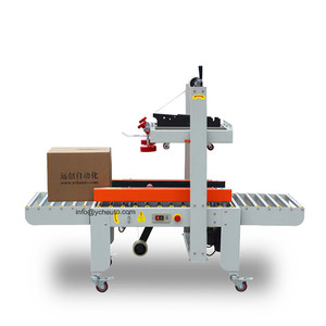 Sản Xuất Carton Sealer Với Side Drive Trường Hợp Carton Niêm Phong Máy Hộp Máy Đóng Gói Cho Dây Chuyền Lắp Ráp