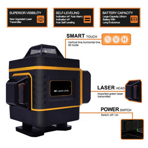 طقم ليزر دوار ذاتي التسوية 16 خط أفقي عمودي 4d بطارية بدون سلك أداة مستوى - Product Image 6