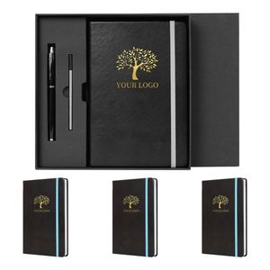 Ensemble de carnets de notes de bureau noirs haut de gamme pour cadeaux d'entreprise, inclus dans un emballage de luxe - Product Image 4